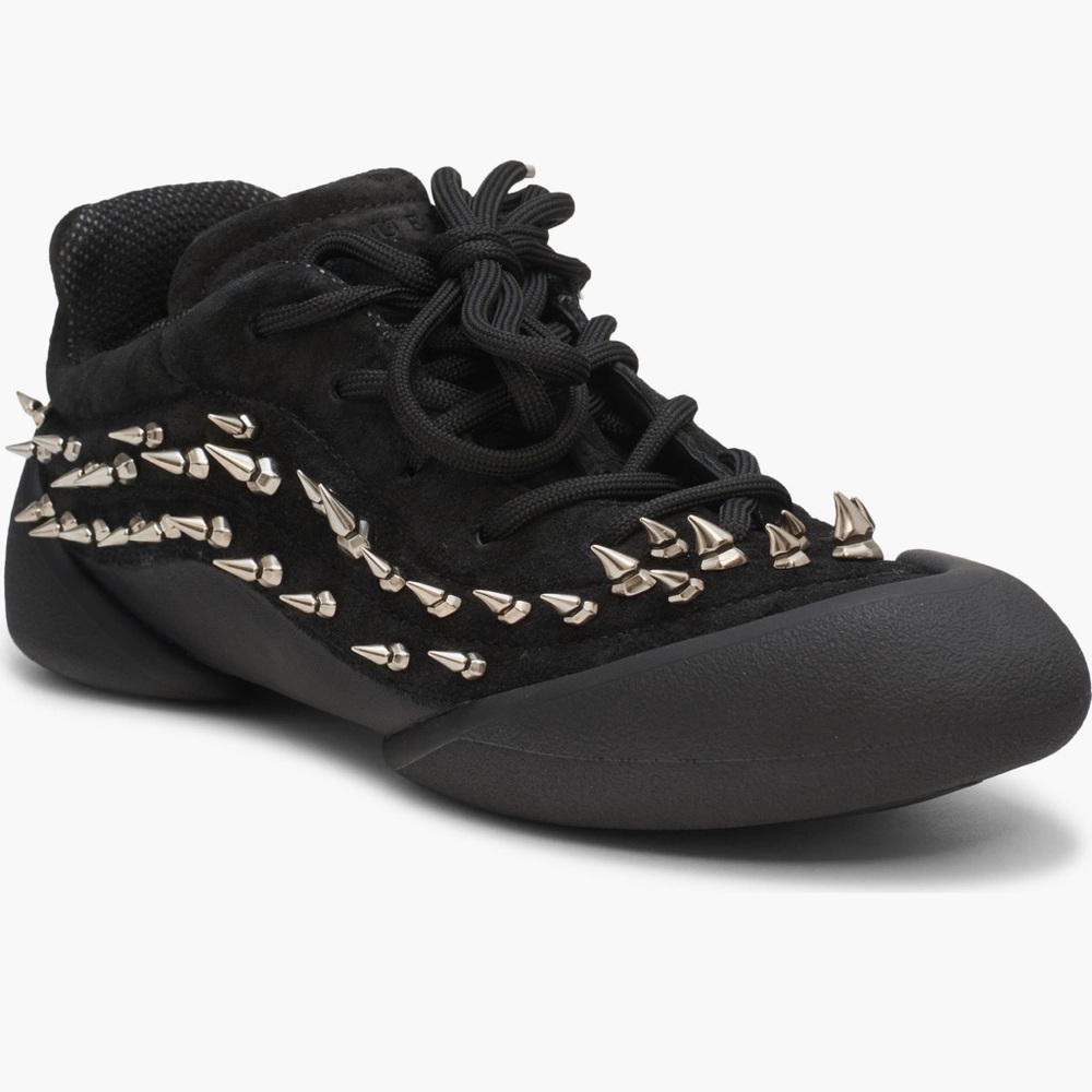 Alexander McQueen Flexion Spike Black Trainer Sneakers 46=13
